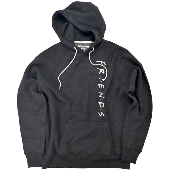 Friends Side Friends Unisex Adult Slim Fit Pull-Over Heather Hoodie, Charcoal, Small