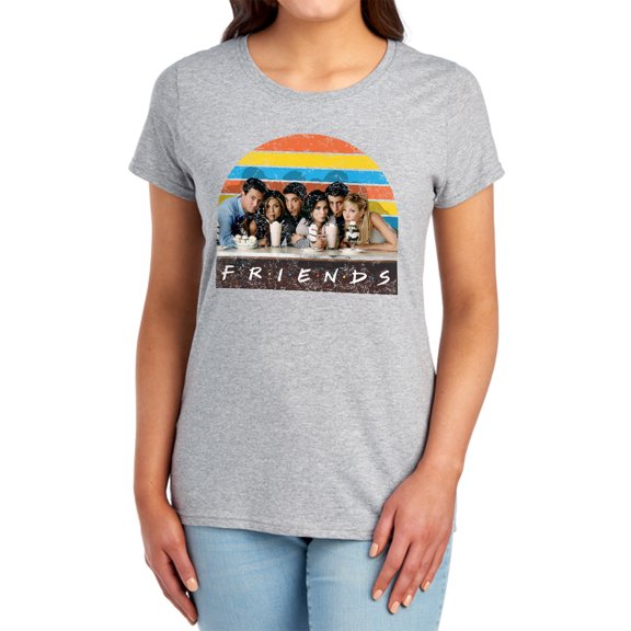 Friends Soda Fountain Women's T Shirt, Athletic Heather, 2X-Large