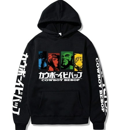 Friends Spike Spiegel Cowboy Bebop Hoodies Four Color Cartoon Graphics Sweatshirts Casual Sweatshirt Harajuku Top