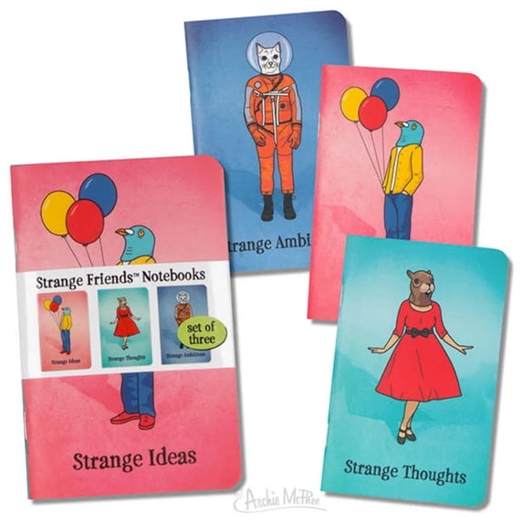Friends Strange Notebooks, Set of 3