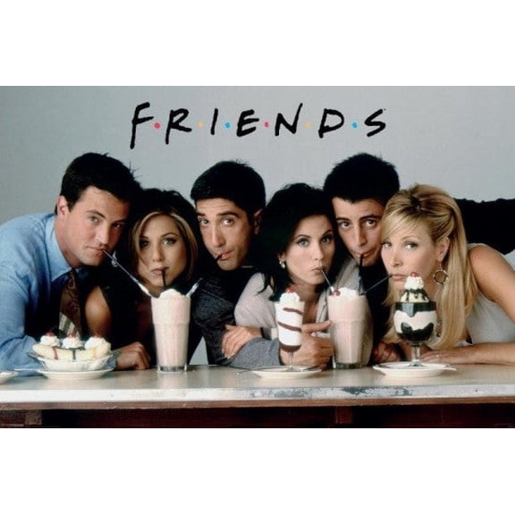 Friends - TV Cast Sharing Milkshake Poster (36 x 24)