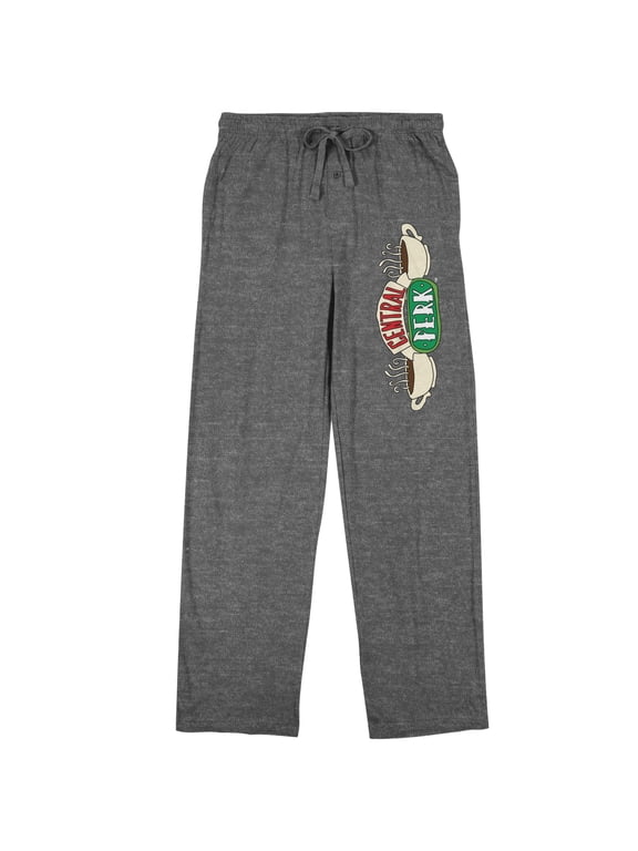 Friends TV Central Perk Logo Adult Gray Heather Sleep Pajama Pants
-Small