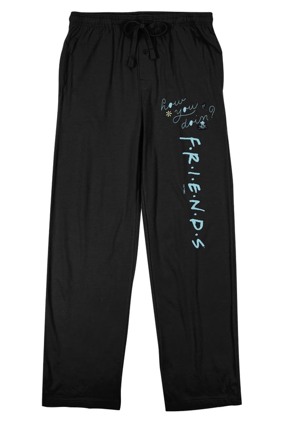 Friends (TV) "How You Doin'?" Men's Black Sleep Pajama Pants-XXL