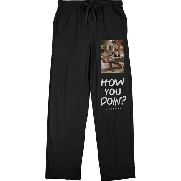 Friends TV How You Doing Men's Black Quick Turn Pants-Large