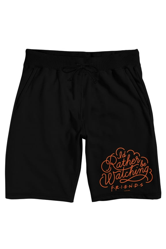 Friends TV I'd Rather Be Watching Friends Men's Black Sleep Pajama Shorts
-Medium