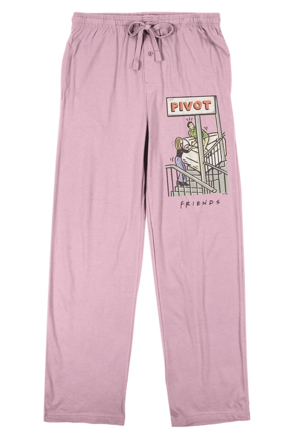 Friends (TV) Pivot! Women's Pink Sleep Pajama Pants-Medium