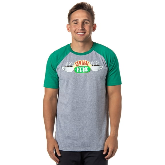 Friends TV Series Men's Central Perk Café Baseball-Style Logo T-Shirt