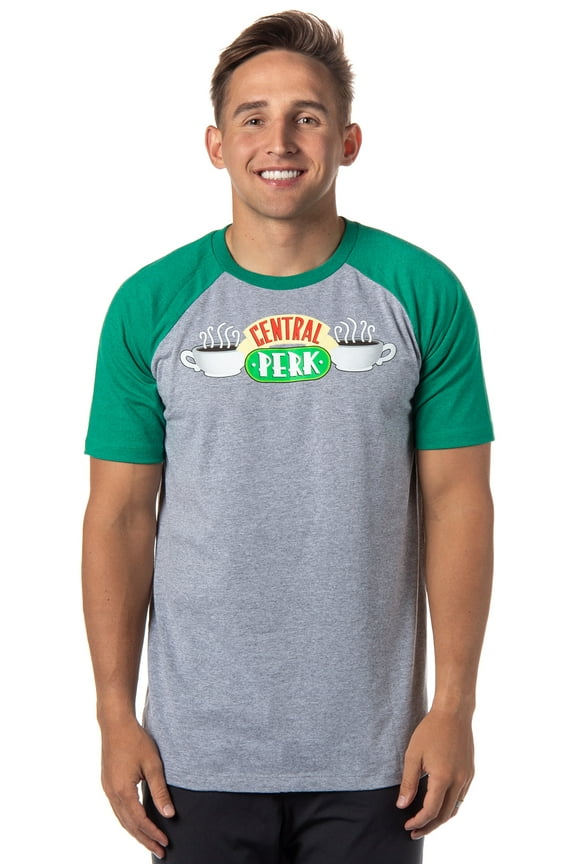 Friends TV Series Men's Central Perk Café Baseball-Style Logo T-Shirt