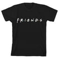 thumbnail image 1 of Friends TV Show Logo Boy's Black T-shirt-L, 1 of 2