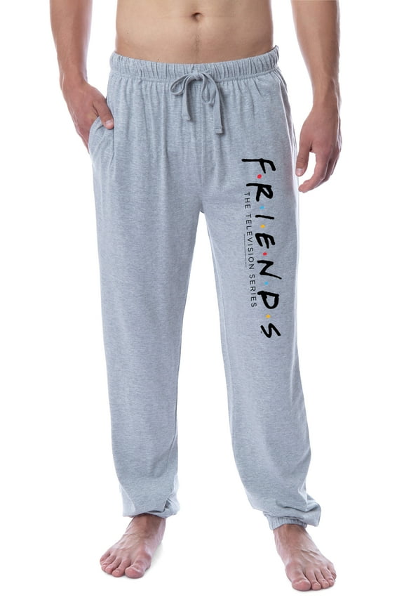 Friends TV Show Logo Mens' Sleep Jogger Loungewear Pajama Pants