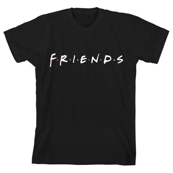 Friends TV Show Logo Toddler Boy's Black T-shirt-4T