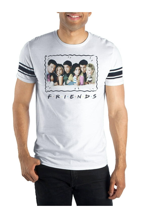 Friends TV Show Merchandise Mens Milkshakes Varsity Football T-Shirt