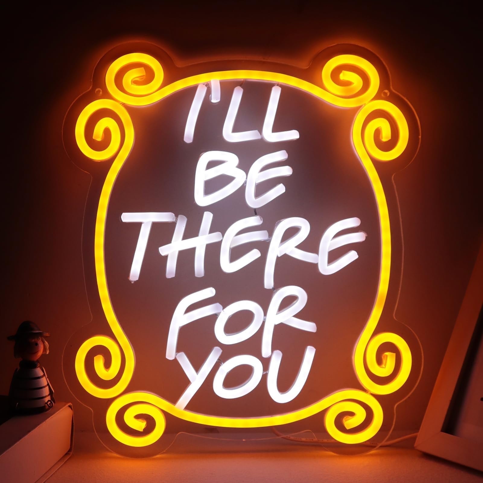 JFLLamp LED Neon Sign Inspirational Quote Light Dimmable Warm Cool Glow Wall Decor for Bedroom Cafe Party Decoration