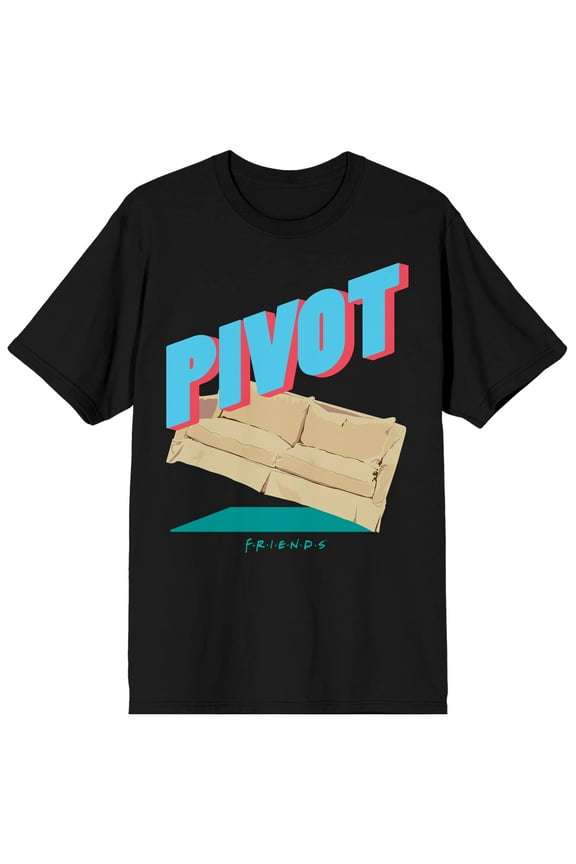 Friends TV Show Pivot Men's Black T-shirt