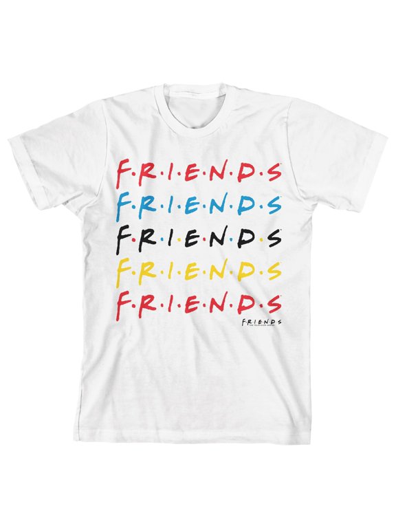 Friends TV Show Repeat Logo Boy's White T-shirt