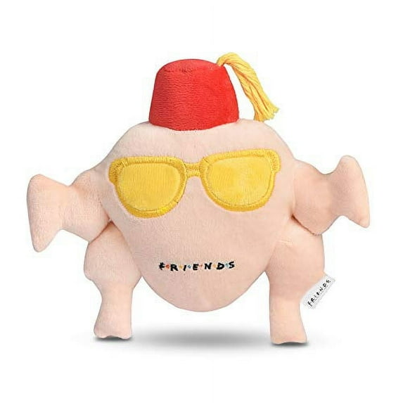 Friends the TV Show Turkey Head Plush Dog Toy | Soft Cute Squeaky Toy for All Dogs | Stuffed Animal Dog Toys with Squeaker for Added Fun from Friends Thanksgiving Episode