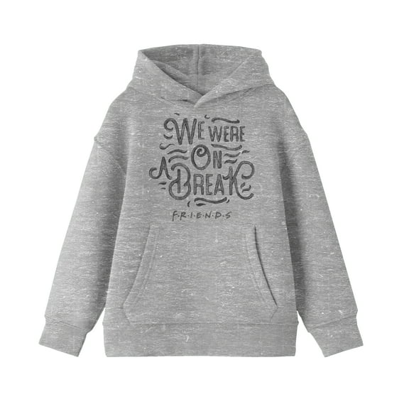 Friends TV Show We Were On A Break Boy's Athletic Heather Sweatshirt-X-Large