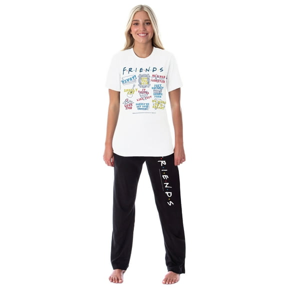 Friends TV Show Womens' Sayings Pivot Smelly Cat Sleep Pajama Set