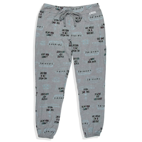 Friends TV Show Womens' Sayings We Were On A Break! How You Doin'? You're My Lobster! Jogger Pajama Pants