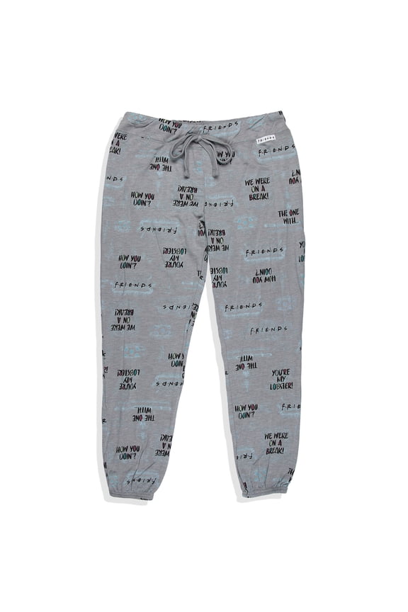 Friends TV Show Womens' Sayings We Were On A Break! How You Doin'? You're My Lobster! Jogger Pajama Pants