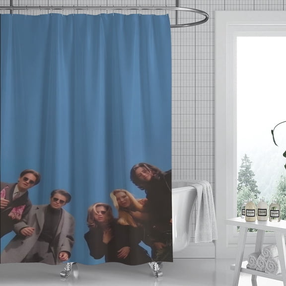 Friends TV shower curtain exhibits a captivating design, is waterproof for your convenience, and is quick to hang, making it perfect for trendy bathrooms. Size: 59" x 71" (150 x 180 cm).