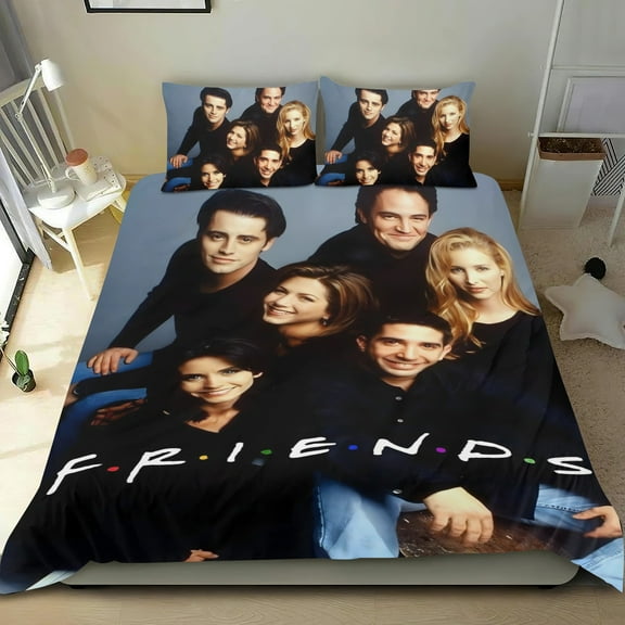 Friends TV-themed Bed Sheet Set Three Piece Set Comfortable And Skin Friendly Unique Design Home Decor Gifts For Family Friends fans36x75Inches90cm*190cm