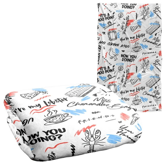 Friends Tag Lines Silky Touch Super Soft Throw Blanket 36" x 58"