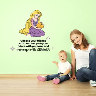 Learn Tangled Rapunzel Life Quote Cartoon Quotes Decors Wall Sticker Art Design Decal for Girls Boys Kids Room Bedroom Nursery Kindergarten Home Decor