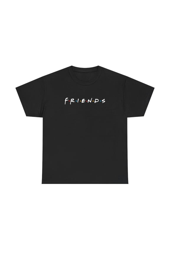 Friends Tee T Shirt TV Cotton American Sitcom New York Ross Chandler Rachel - Black / 5XL