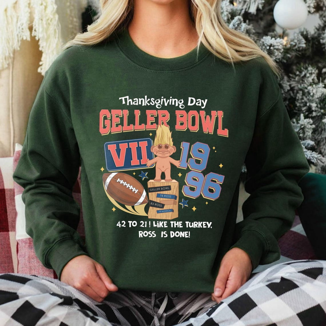 Friends Thanksgiving Sweatshirt, Geller Bowl, 90s Nostalgia, College