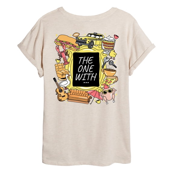 Friends - The One With Frame - Juniors Oversized Graphic T-Shirt