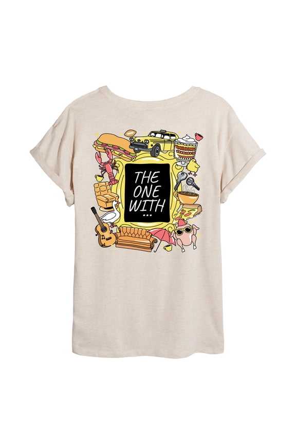 - The One With Frame - Juniors Oversized Graphic T-Shirt