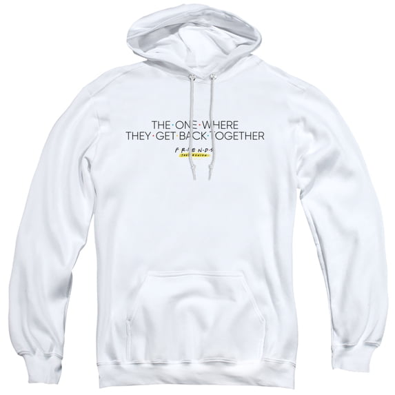 Friends The One With Reunion White Unisex Adult Pull-Over Hoodie, The One With Reunion, Medium