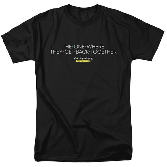 Friends T-Shirt The One With Reunion Unisex Graphic Tee For Men & Women Black 