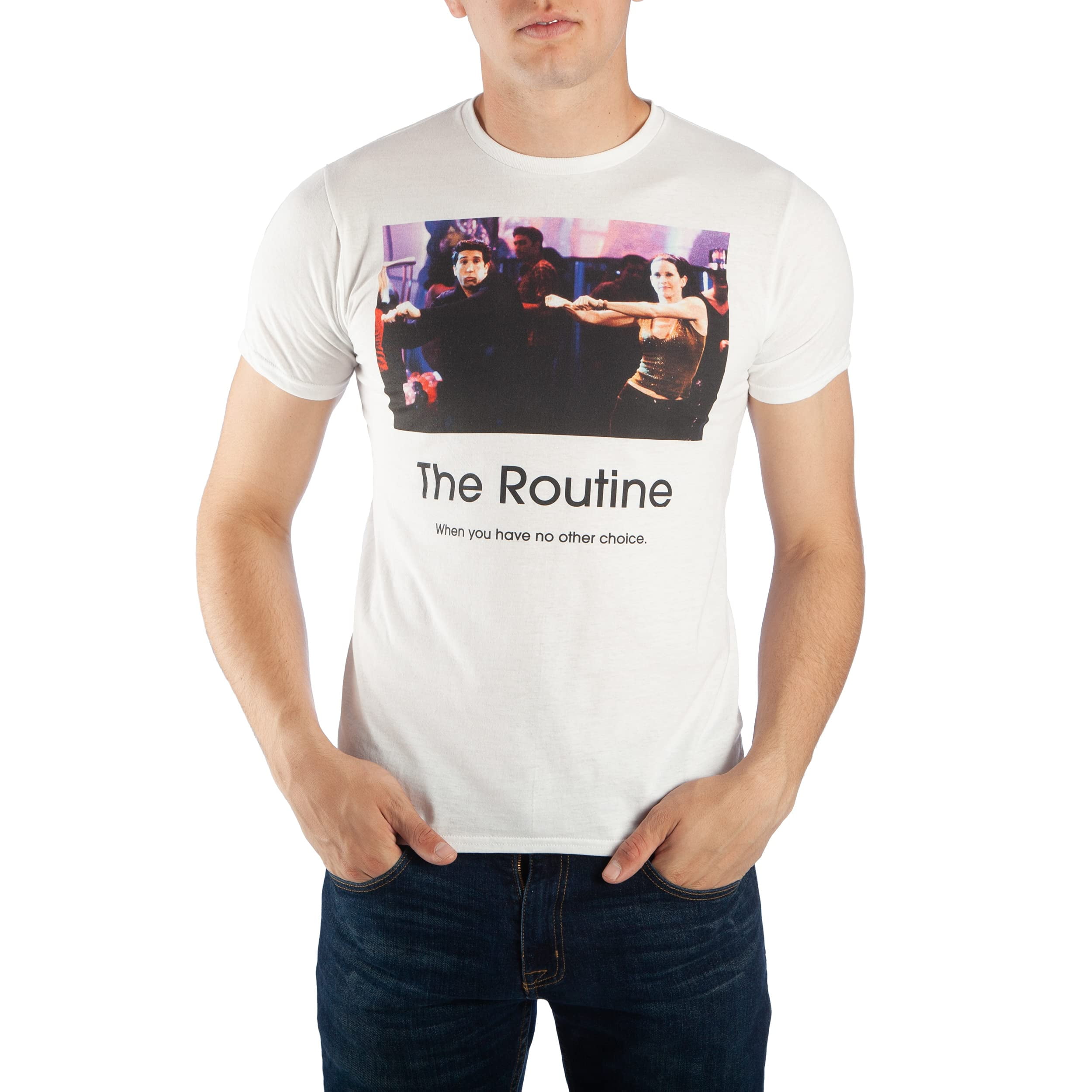 Friends The Routine Men's White Crew Neck Tee - Walmart.com