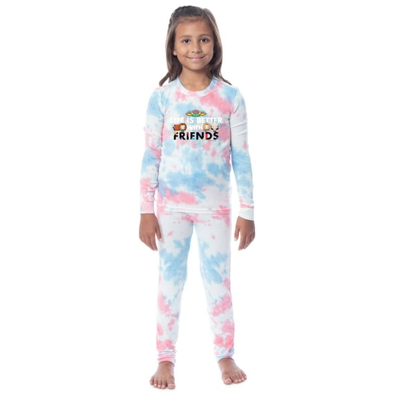 Friends The TV Series Girls Life Is Better With Friends Tie Dye Pajama Set