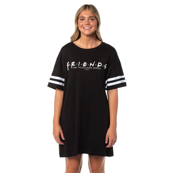 Friends The Television Series Women's Nightgown Pajama Shirt Dress For Adults
