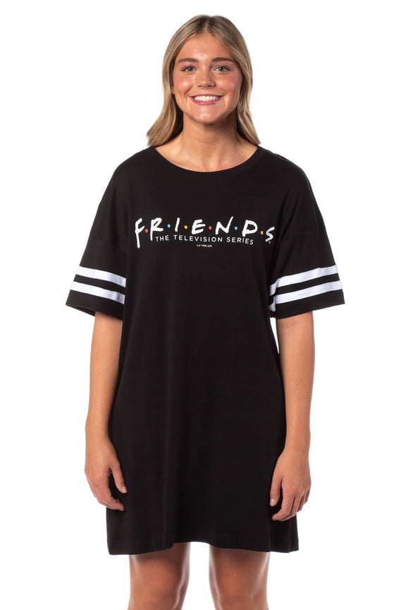 Friends The Television Series Women's Nightgown Pajama Shirt Dress For Adults