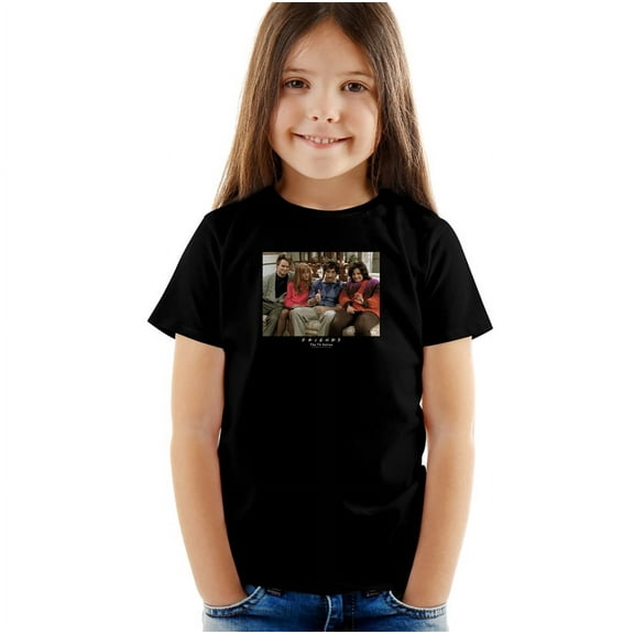 Friends Throwback Kids T Shirt (4) for Youth Toddler Boys and Girls, Black