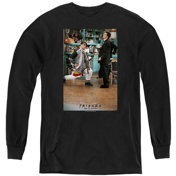 Friends Too Many Clothes Kids Long Sleeve T Shirt (X-Large) for Youth Boys and Girls, Black