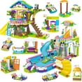thumbnail image 1 of Friends Tree House Building Kit, Girls Treehouse Summer Pool Party Building Blocks Set for Kids Aged 6-12 (1274 Pieces), 1 of 7