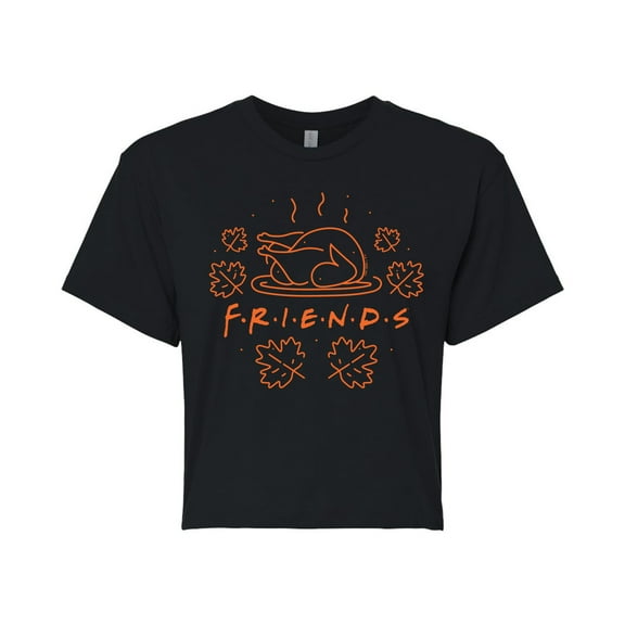 Friends - Turkey - Juniors Cropped Cotton Blend T-Shirt