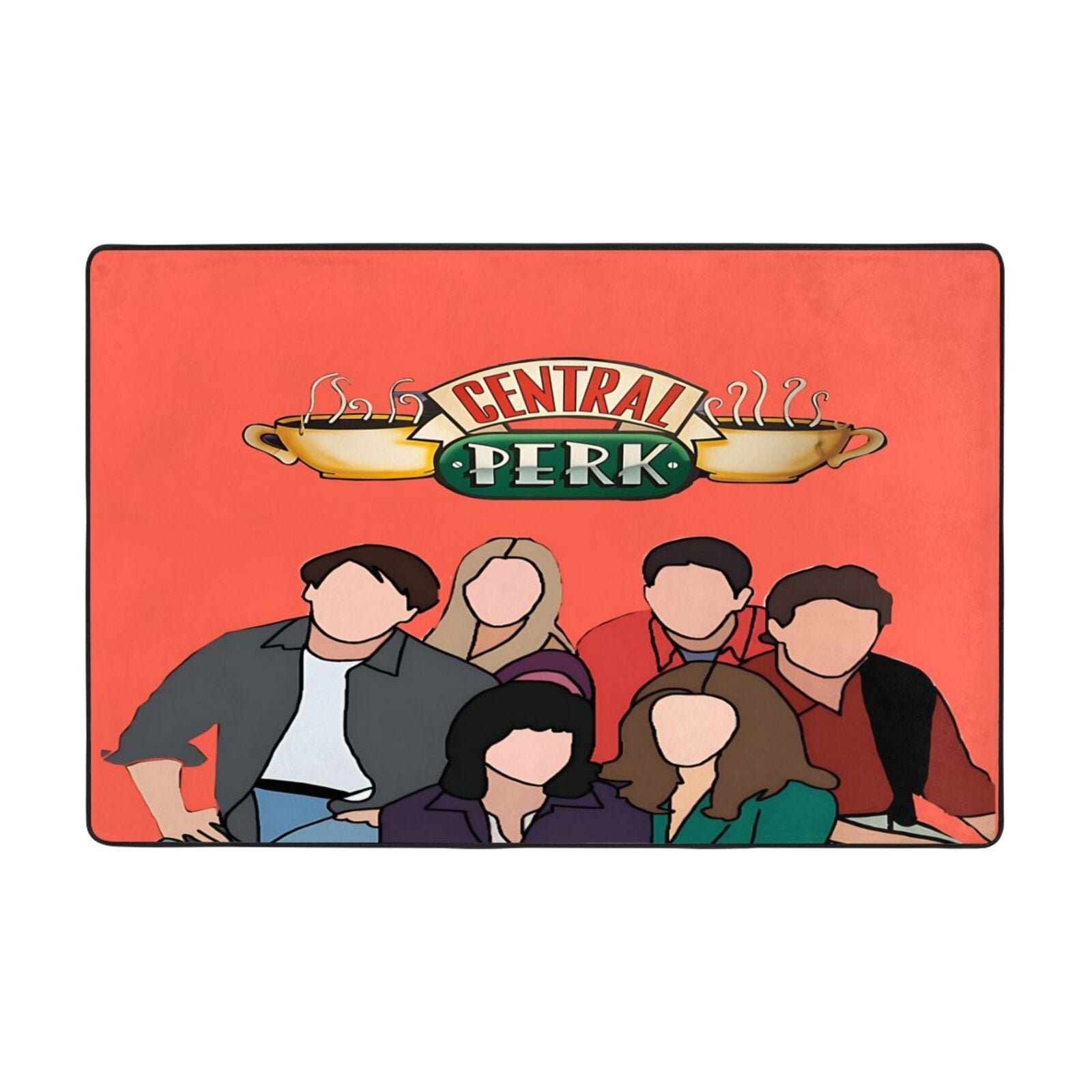 Friends Tv Show Area Rug Cartoon Rugs Non-Slip Soft Carpet Soft Floor ...