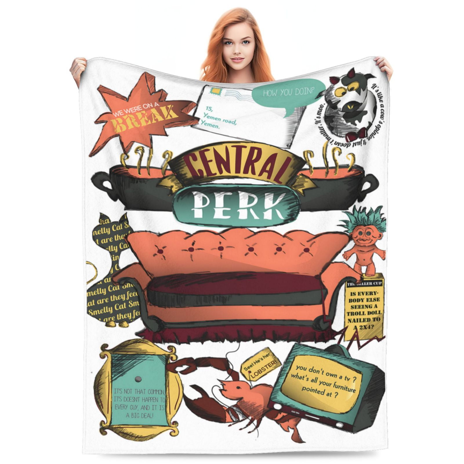 Friends Tv Show Blankets for Girls Boys Throw Blanket Super Warm Soft