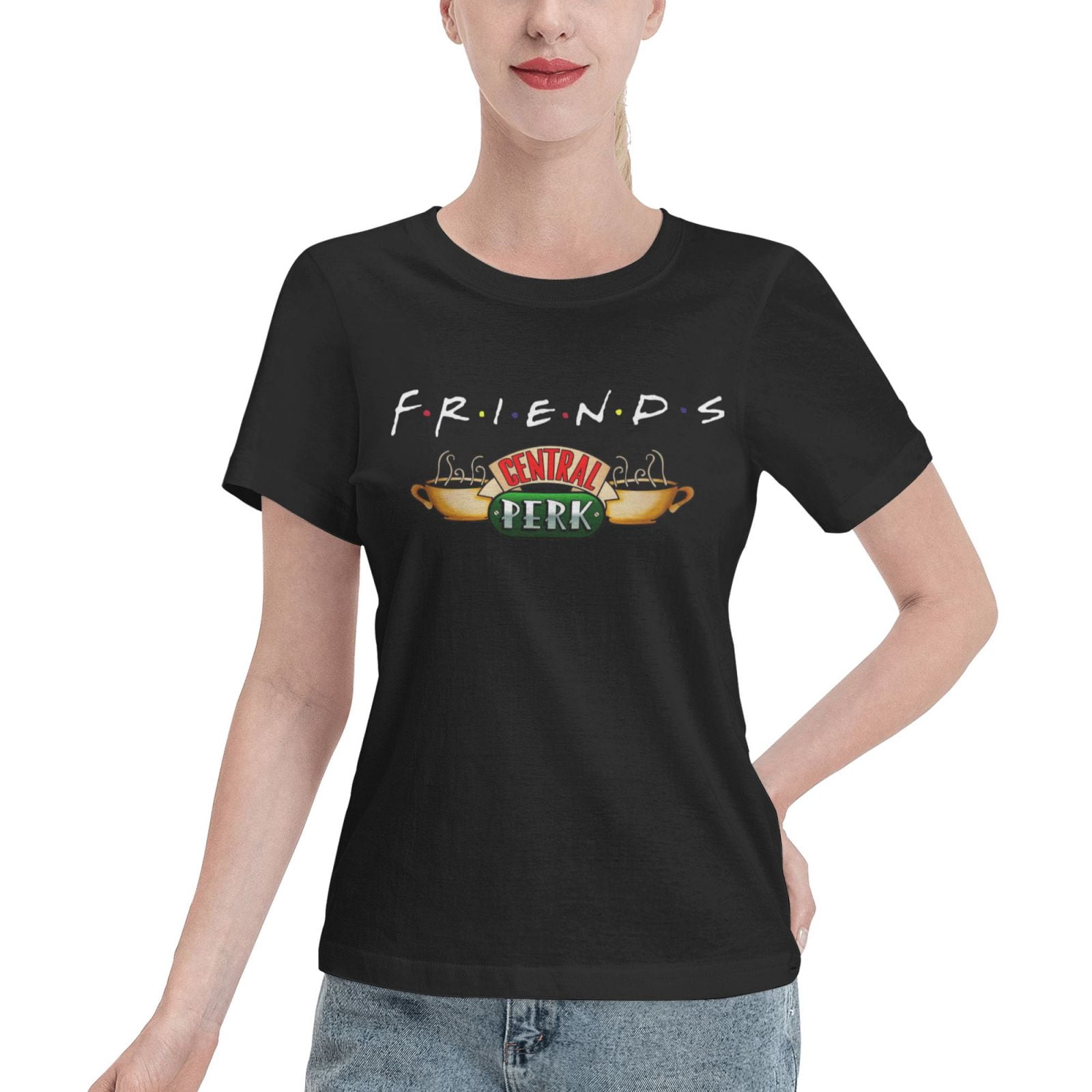 Friends Women's Central Perk T-Shirt - Sport Grey, Officially Licensed, Slim Fit, X-Large - View #5
