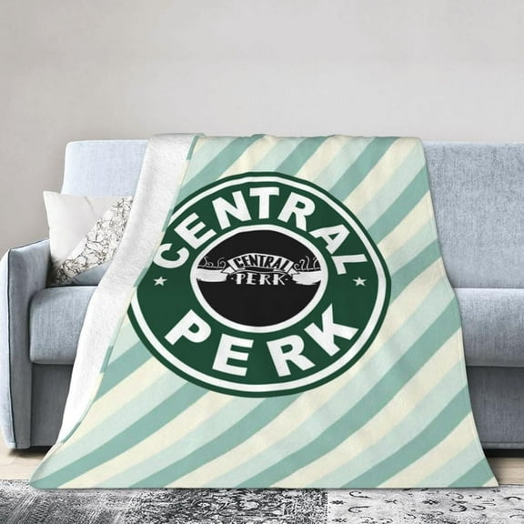 Friends Tv Show Central Perk Fleece Blanket, Very Soft Microfiber Flannel Blanket for Couch Warm and Cozy for All Seasons