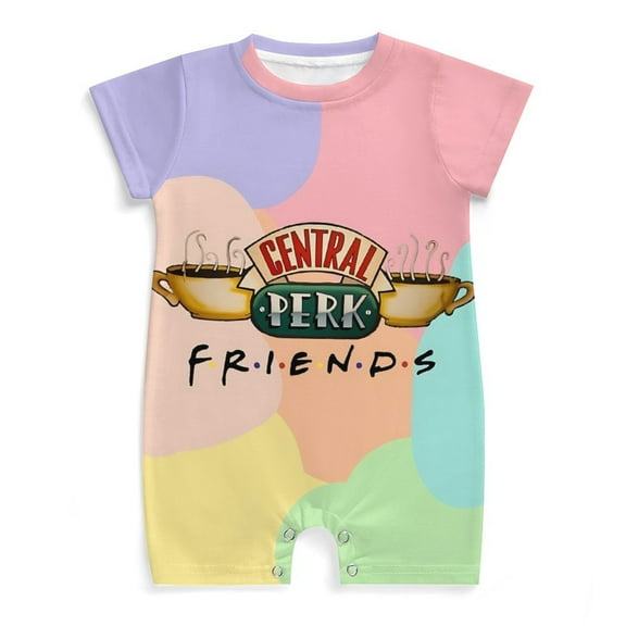 Friends Tv Show Newborn Baby Outfit Short Sleeve Romper Bodysuit Jumpsuit Summer Clothes