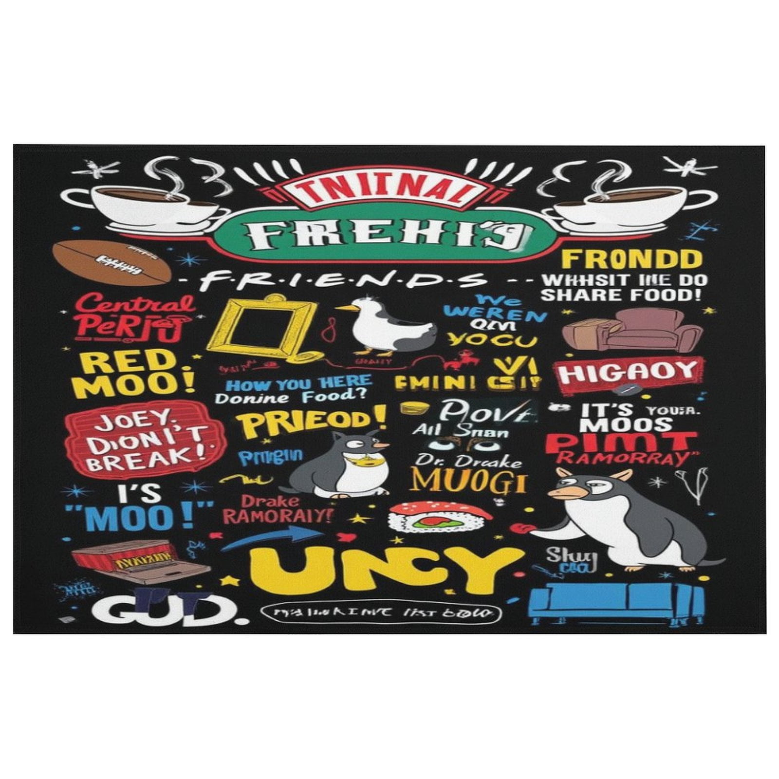 Friends Tv Show Quotes Adult Home Decor Bedroom Living Room Crystal