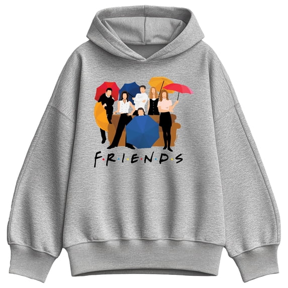 Friends - Umbrellas With Black Logo Women's Oversized Fleece Hoodie Sweatshirt