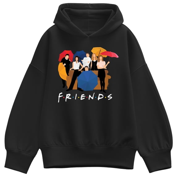 Friends - Umbrellas With White Logo Women's Oversized Fleece Hoodie Sweatshirt